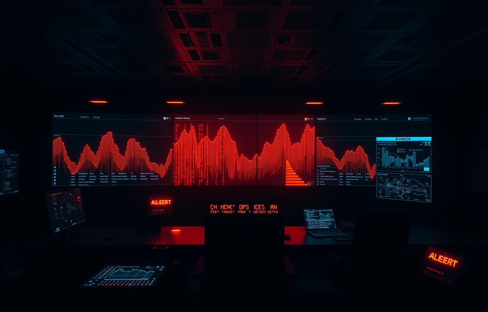 Dark AI Ops command-center visualization for Halo Ops